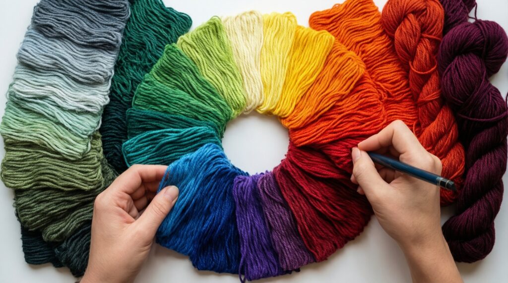 Основы подбора цветов и сочетаний в рукоделии: простая схема для всех - иллюстрация