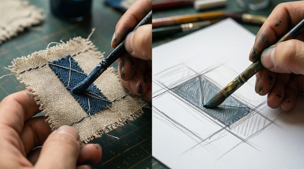 Роспись по ткани: чем рисовать и как закреплять краску - иллюстрация