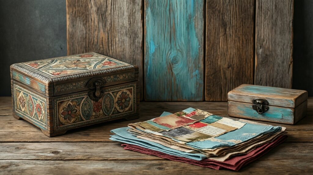 Декупаж на дереве: идеи для кухонных досок и шкатулок - иллюстрация