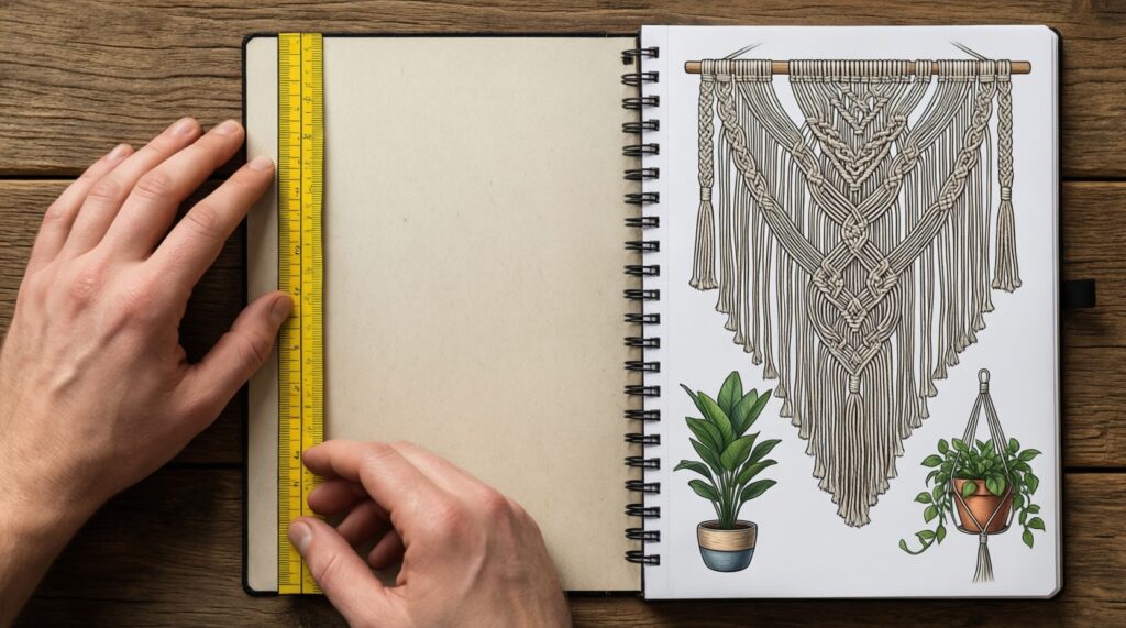 Макраме в интерьере: настенные панно и кашпо своими руками - иллюстрация