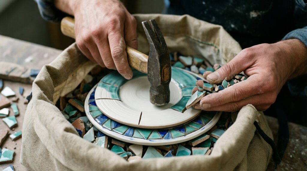 Мозаика из битой посуды: как сделать поднос или рамку в стиле