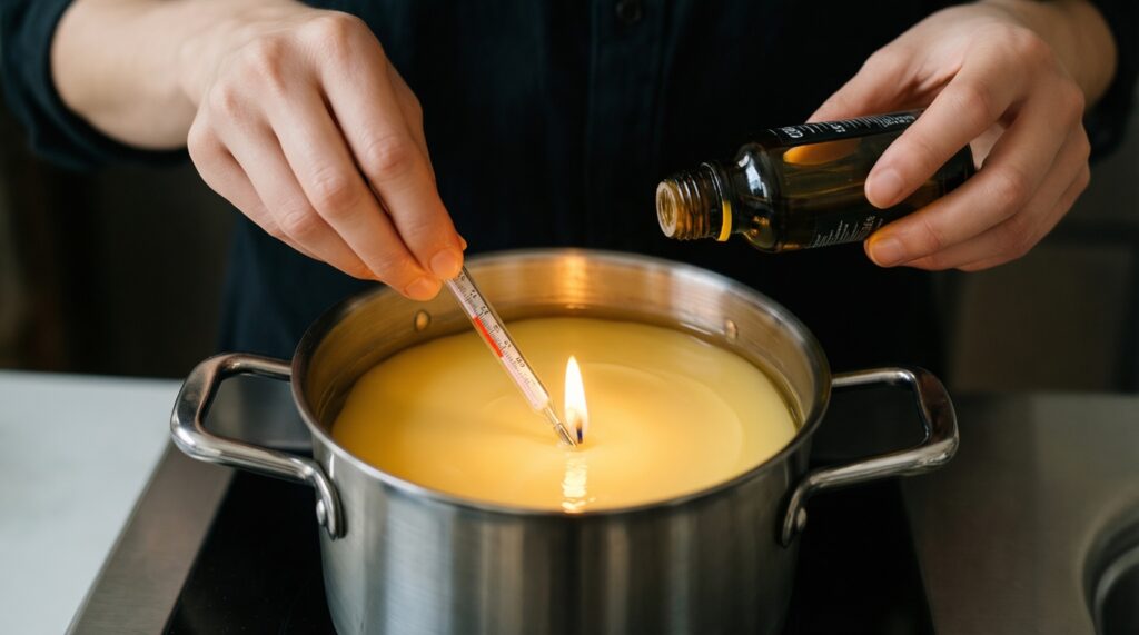 Свечи ручной работы: ароматизация, окрашивание и безопасные добавки - иллюстрация