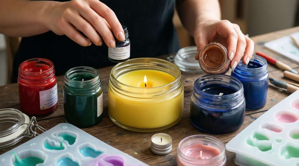 Свечи ручной работы: ароматизация, окрашивание и безопасные добавки - иллюстрация