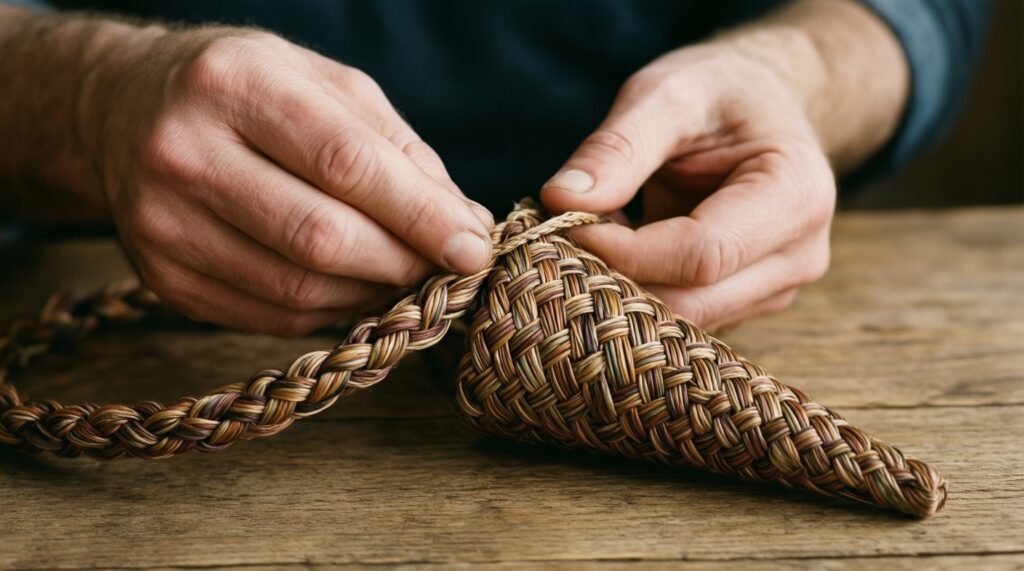 Плетение из бумажной лозы: подготовка трубочек и первые корзинки - иллюстрация