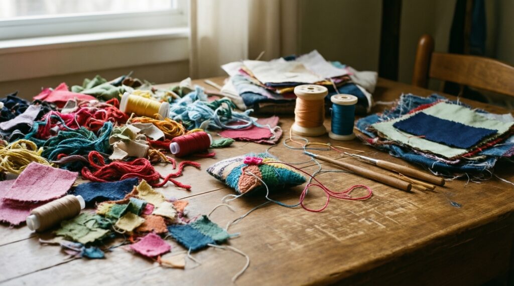 10 быстрых проектов из остатков пряжи/ткани, которые не жалко испортить - иллюстрация