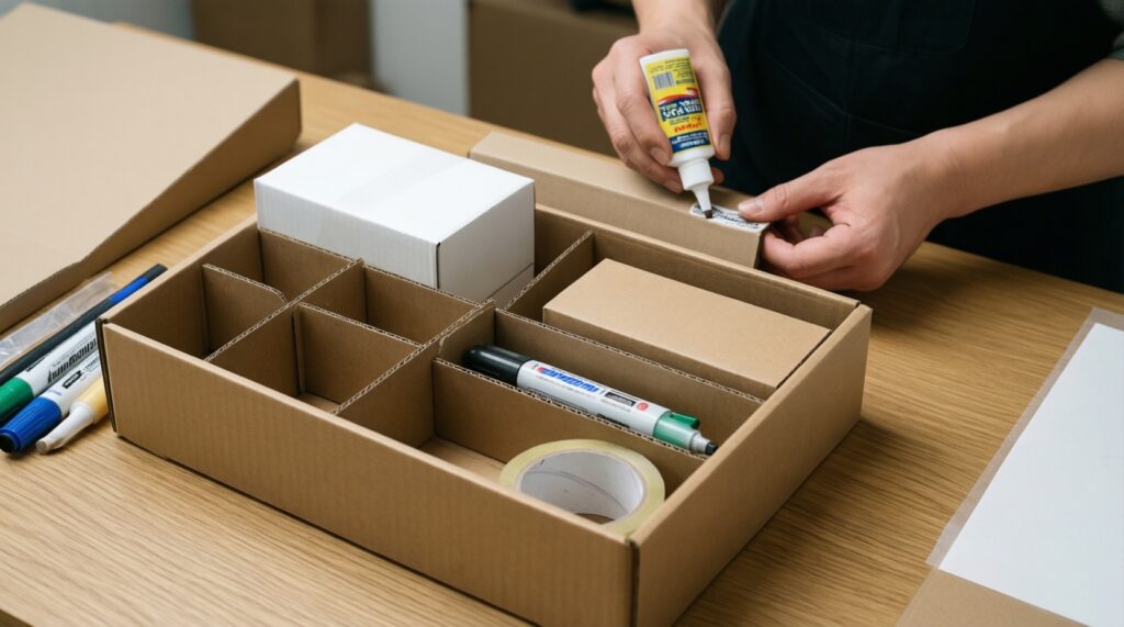 Апсайклинг упаковки: органайзеры и коробки из того, что обычно выбрасывают - иллюстрация