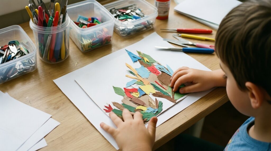 Рукодельные проекты для детей: безопасные материалы и идеи по возрастам - иллюстрация